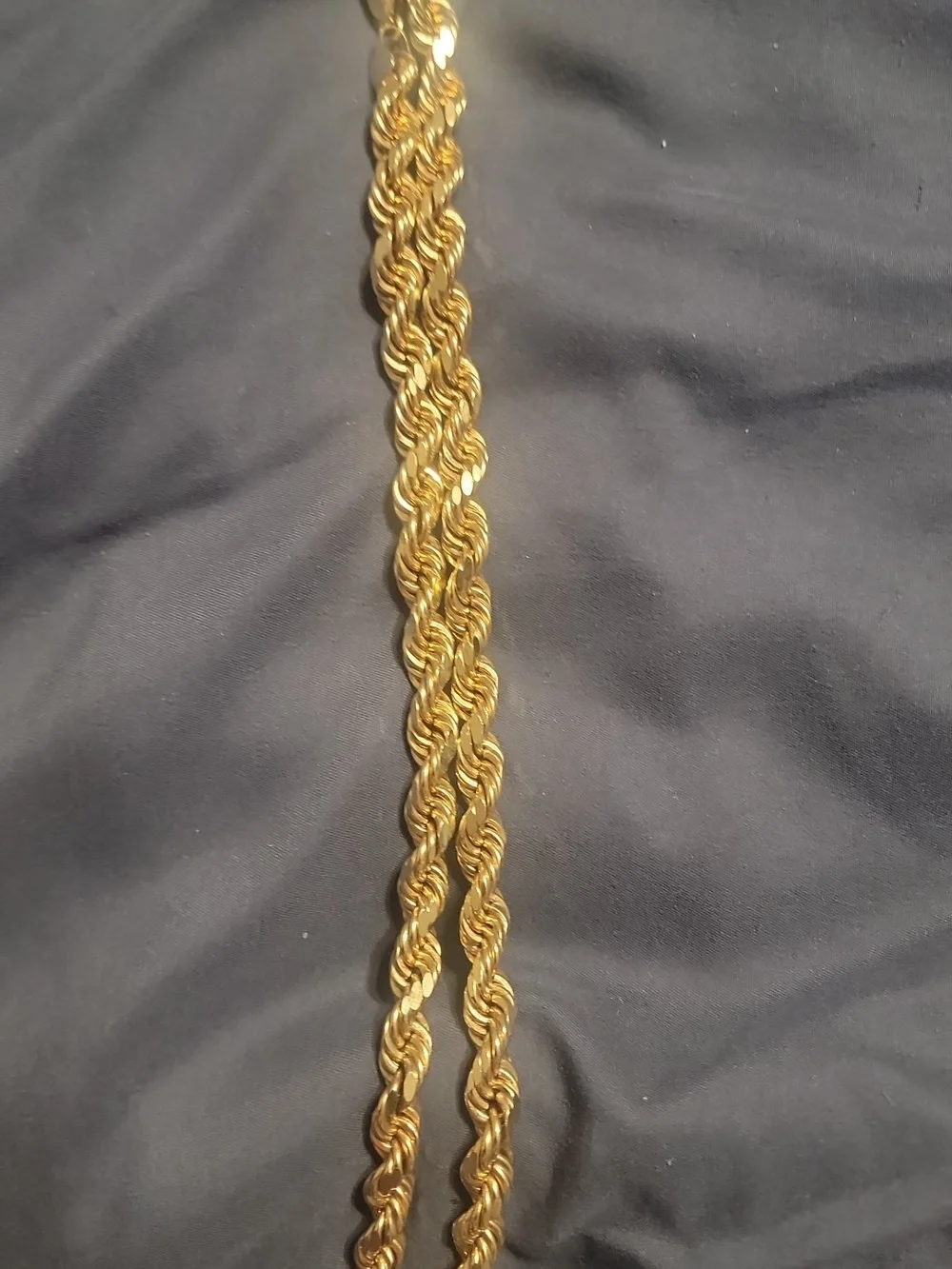 Beautiful Solid 10k Gold Rope Chain 9mm 24inch 66 Grams Necklace